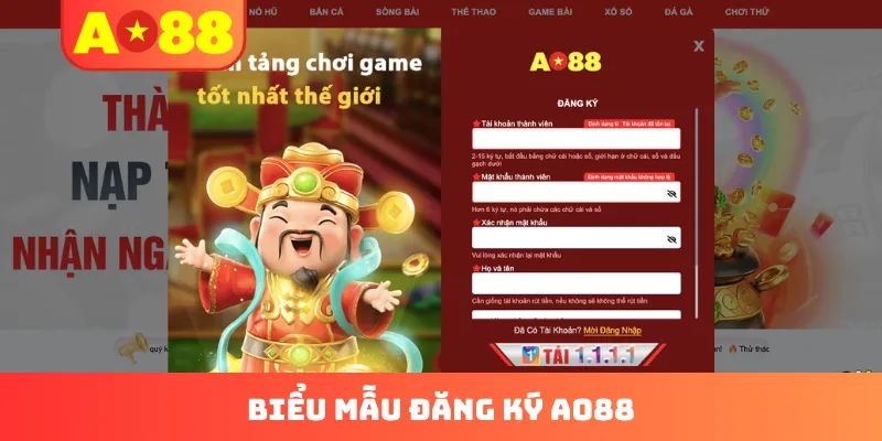 Biểu mẫu đăng ký AO88